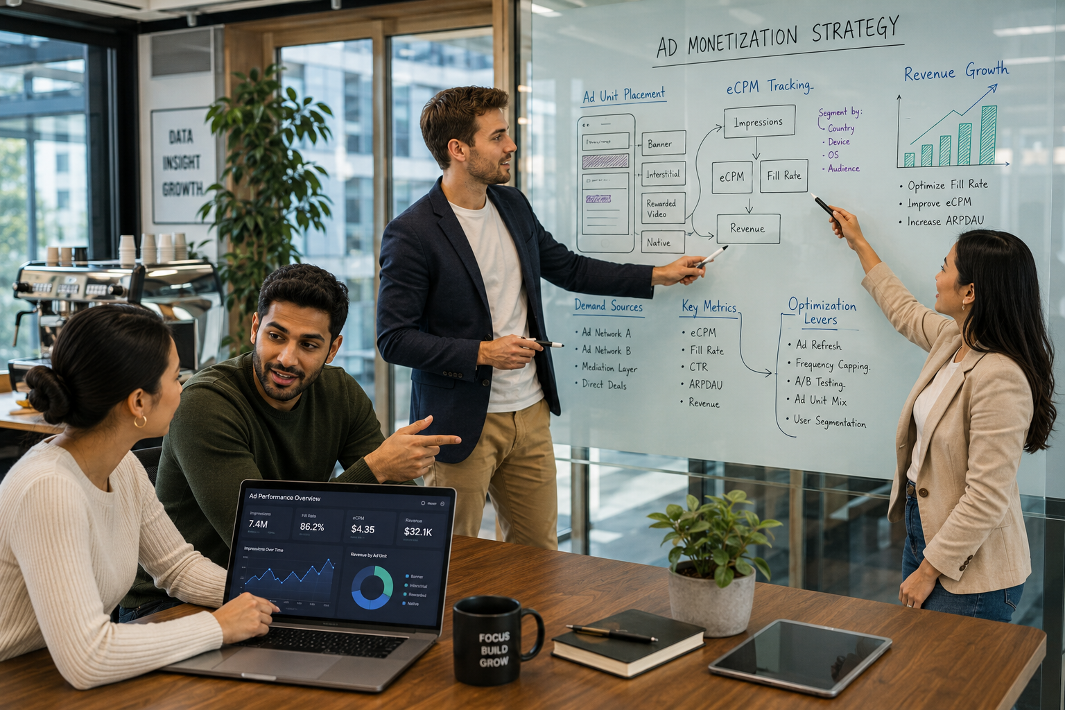Team members in discussion