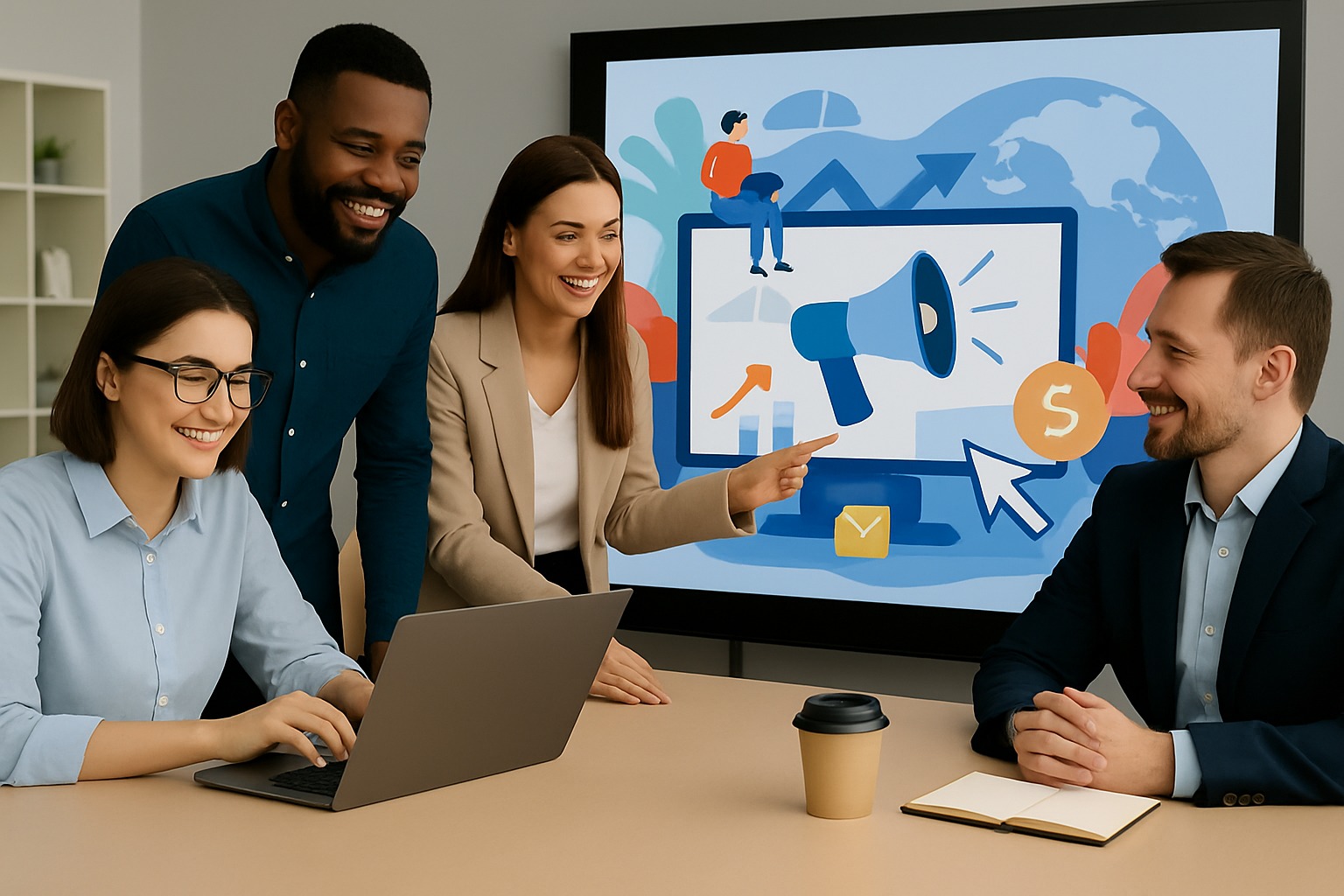 Team members in discussion